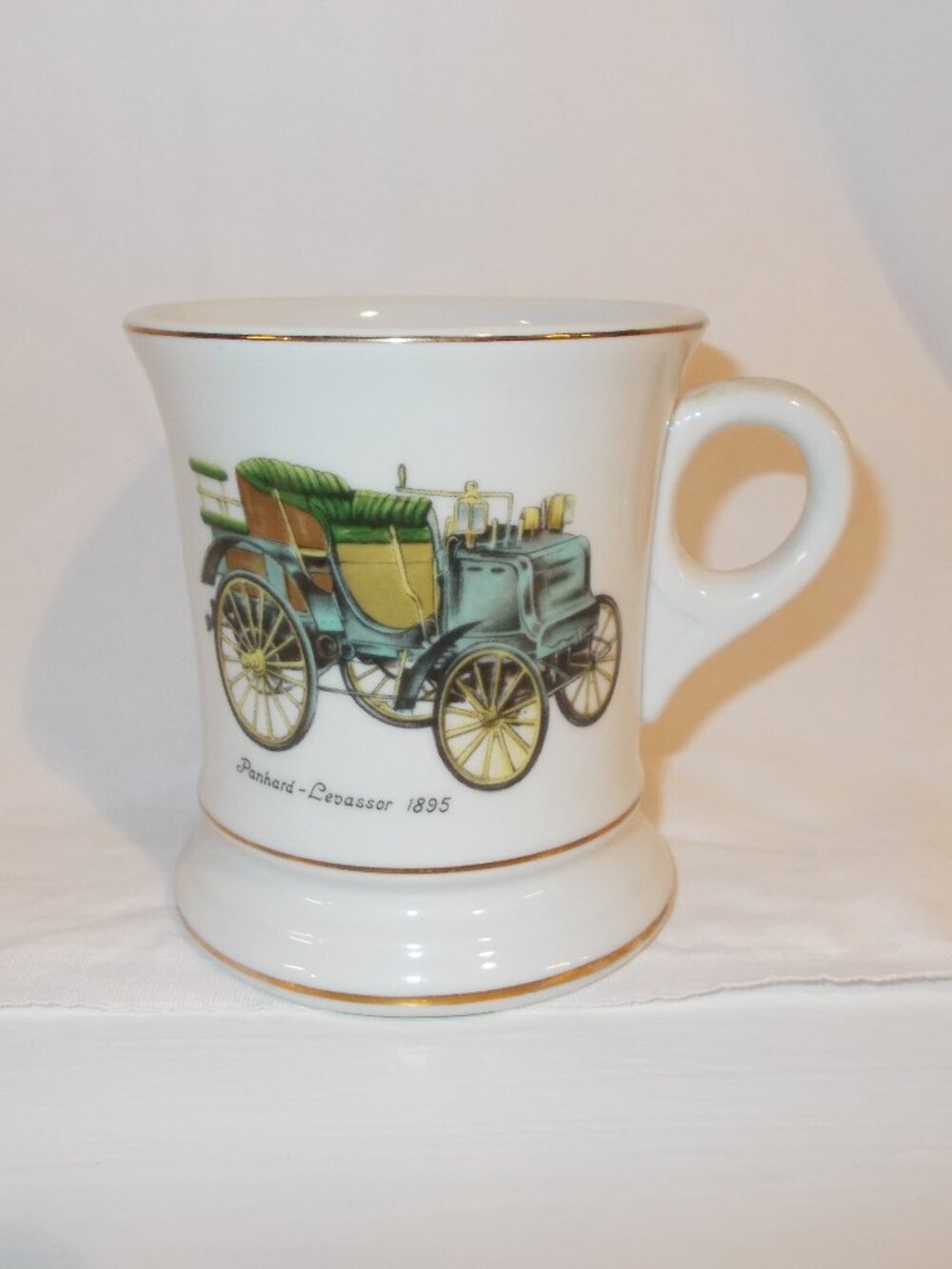 VTG Lefton Shaving mug with antique car Panhard-Levassor 1895